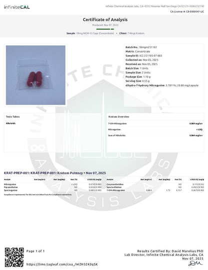 18mg MGM-15 Capsules